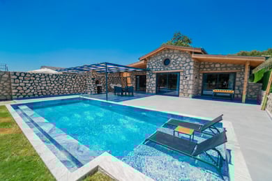 Villa Karder-1, Kalkan Bölgesinde, Geniş Havuzlu, Doğa Manzaralı Villa 1