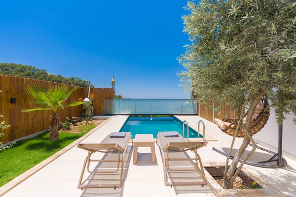Villa Summanus-2, Kalkan Bölgesinde, Isıtmalı Havuzlu, Jakuzili, Muhafazakar 2