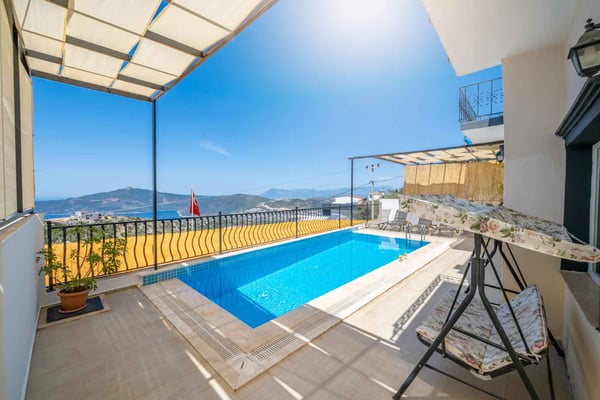 Villa Masmavi, Kalkan Bölgesinde, Üç Odalı, Deniz Manzaralı 3