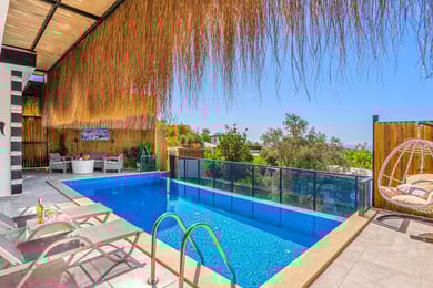 Villa Sedir-2, Kalkan Bölgesinde, İki Kişilik, Korunaklı Havuzlu Balayı Villası 1