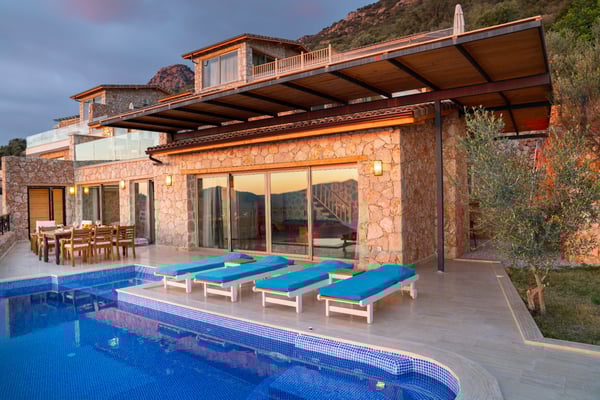 Villa Atina-2, Deniz Manzaralı, 3 Odalı, Jakuzili 2