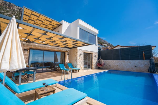 Villa Esir-1, Kalkan'da, Jakuzili, 2 Odalı Villa 1