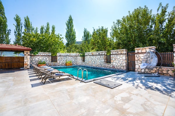 Villa Vezir, Kalkan`da, Hamam, Sauna ve Isıtmalı Havuzlu 2