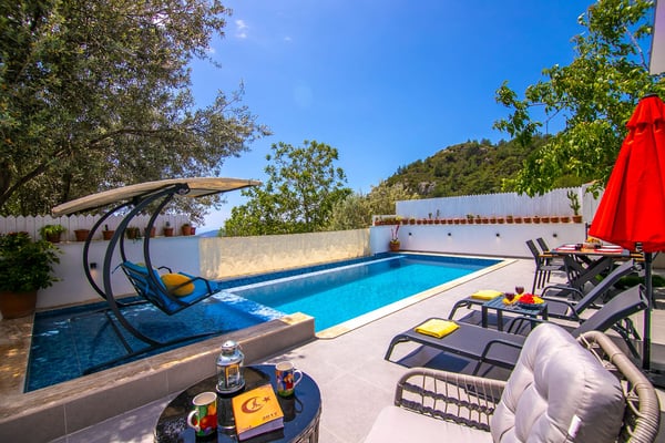 Villa Elvan-1, Kalkan Bölgesinde, Jakuzili Balayı Villası 1