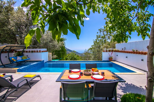 Villa Elvan-1, Kalkan Bölgesinde, Jakuzili Balayı Villası 3