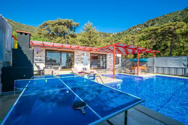 Villa Kaktüs, Kalkan Bölgesinde, Jakuzili Balayı Villası 3