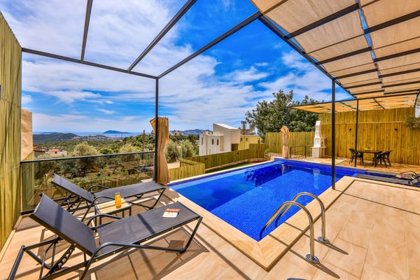 Villa Mobidik-1, Kaş Bölgesinde, Deniz Manzaralı ve Jakuzili 3
