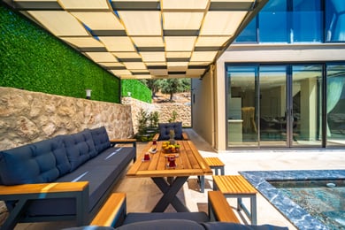 Villa Soluk-3, Kalkan Bölgesinde, İki Odalı, Dört Kişilik, Jakuzili Lüks Villa 3