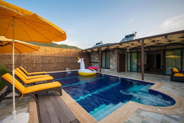 Villa Halley-3, Kayaköy`de Korunaklı Havuzlu ve Jakuzili 3