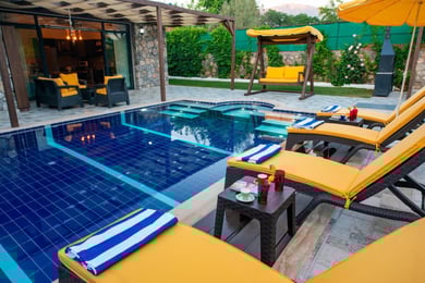 Villa Halley-3, Kayaköy`de Korunaklı Havuzlu ve Jakuzili 2