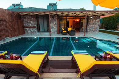 Villa Halley-3, Kayaköy`de Korunaklı Havuzlu ve Jakuzili 1