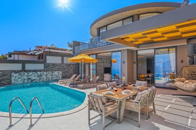 Villa Efsun-2, Deniz Manzaralı, 2 Süit Odalı, Lüks Villa 1