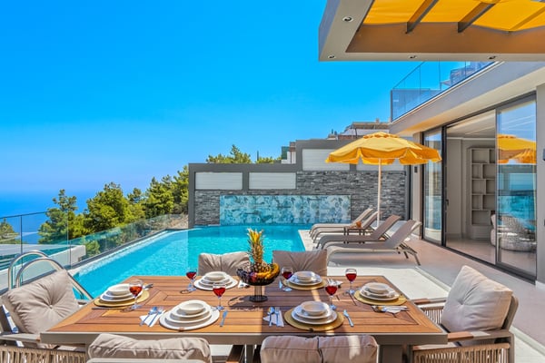 Villa Efsun-2, Deniz Manzaralı, 2 Süit Odalı, Lüks Villa 3