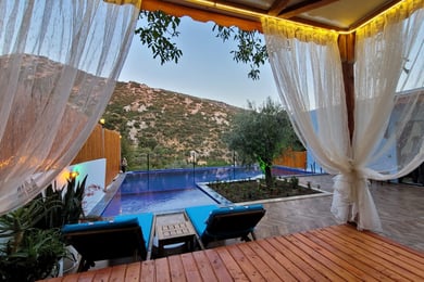 Villa Seki-2, Kalkan Bölgesinde, Korunaklı Havuzlu, Balayı Villası 2
