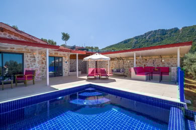 Villa Rüya-2, Kalkan Bölgesinde, Deniz Manzaralı ve Jakuzili 3
