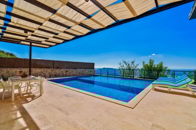 Villa Pile-2, Kalkan`da İki Odalı, Jakuzili Kapalı Havuzlu 2