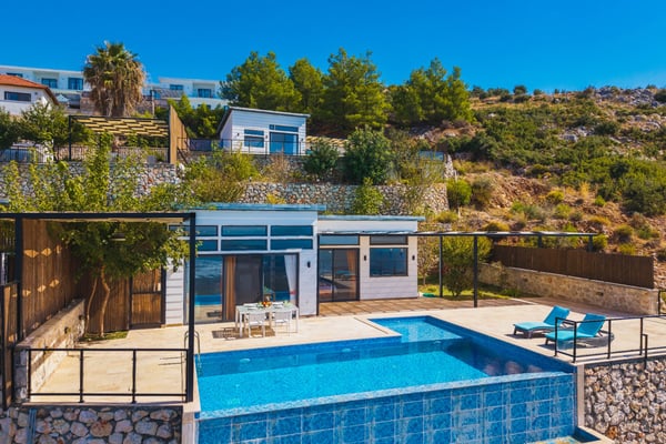 Villa Pile-4, Deniz Manzaralı, Jakuzili ve Kapalı Havuzlu 1