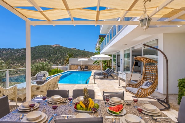 Villa Apollon, Süit Yatak Odalı, Geniş Havuzlu, Denize Yakın 3