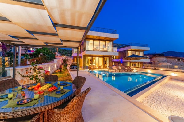 Villa Blue-1, Deniz Manzaralı, Kapalı Havuz, Hamam ve Sauna 2