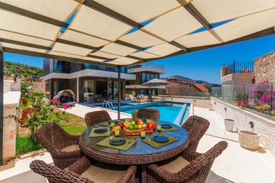 Villa Blue-1, Deniz Manzaralı, Kapalı Havuz, Hamam ve Sauna 3