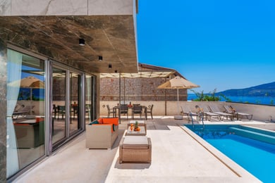 Villa Blue-2, Deniz Manzaralı, Kapalı Havuz, Hamam ve Sauna 3