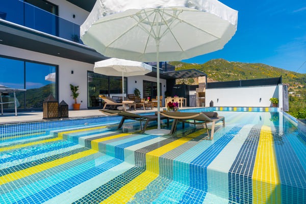 Villa Laila-1, Korunaklı Havuzlu, Spor Salonlu, Manzaralı Villa 3