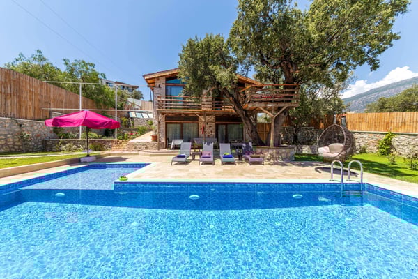 Villa Birce, Taş Mimarili, Süit Odalı, Manzaralı Lüks Villa 1