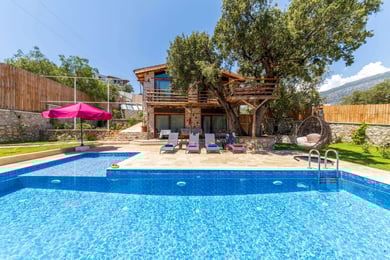 Villa Birce, Taş Mimarili, Süit Odalı, Manzaralı Lüks Villa 1