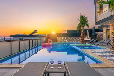 Villa Salambo-7, Kalkan Bölgesinde, Çift Jakuzili ve Muhafazakar 3