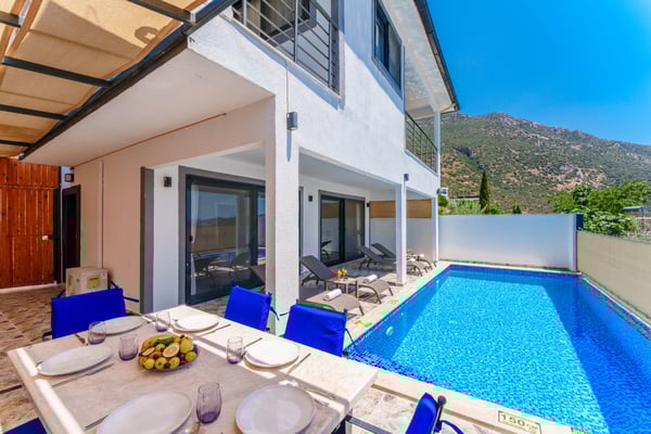 Villa Gökotta, Kalkan Bölgesinde, Deniz Manzaralı, Jakuzili, Muhafazakar 3