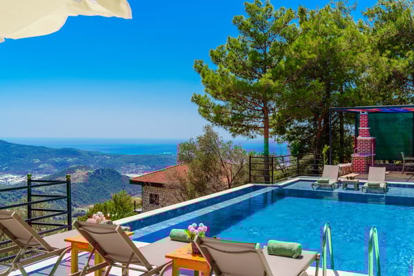 Villa Piaf, Kalkan Bölgesinde, Deniz Manzaralı, Korunaklı Havuzlu 2