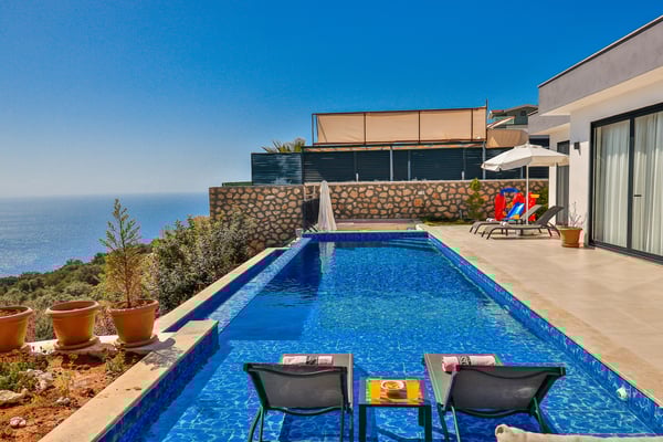 Villa Şan-1, Kalkan Bölgesinde, 2 Odalı, Deniz Manzaralı Villa 3