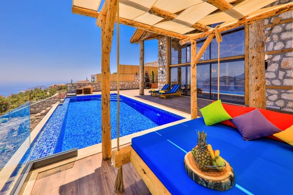 Villa Nane, Kalkan'da Tek Odalı, Jakuzili, Korunaklı Havuzlu Balayı Villası 2