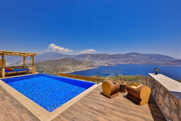 Villa Nane, Kalkan'da Tek Odalı, Jakuzili, Korunaklı Havuzlu Balayı Villası 1