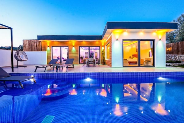 Villa Puhu, Kalkan Bölgesinde, 2 Odalı, Jakuzili, Muhafazakar 2