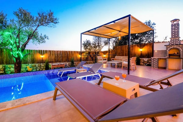 Villa Puhu, Kalkan Bölgesinde, 2 Odalı, Jakuzili, Muhafazakar 3