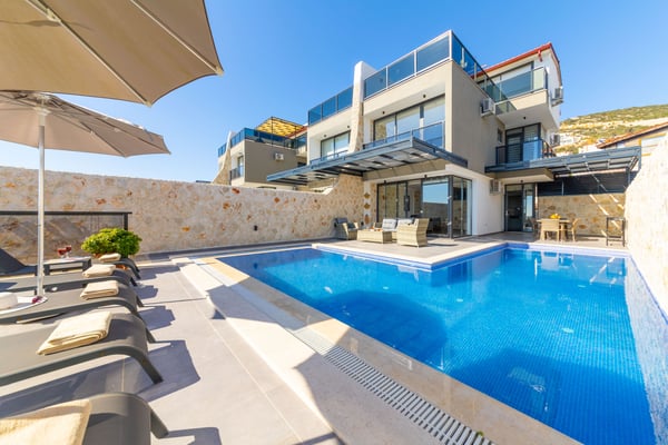 Villa Çiya, Kalkan Kalamar Bölgesinde, 3 Odalı, Deniz Manzaralı Villa - 3
