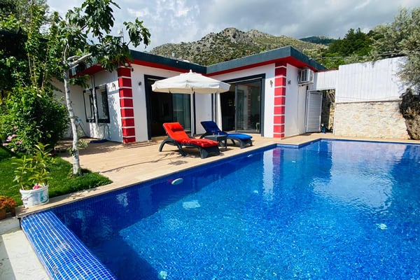 Villa Simena-3, Kalkan Bölgesinde, Tek Odalı, Jakuzili, Balayı Villası 1