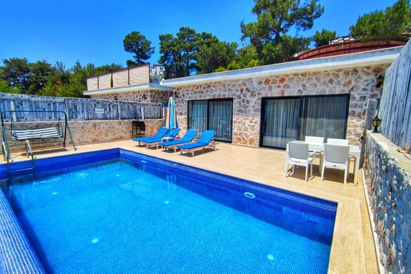 Villa Pete-2, Kalkan Bölgesinde, 2 Odalı, Jakuzili 1