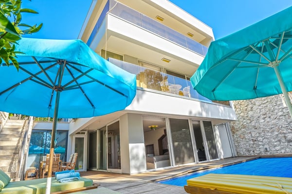 Villa Feyza, Kalkan Bölgesinde, Üç Odalı, Deniz Manzaralı, Doğa İçerisinde Villa 1