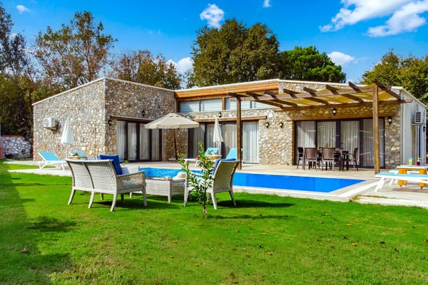 Villa Peter, Fethiye Bölgesinde, Üç Odalı, Jakuzili, Korunaklı Villa 1