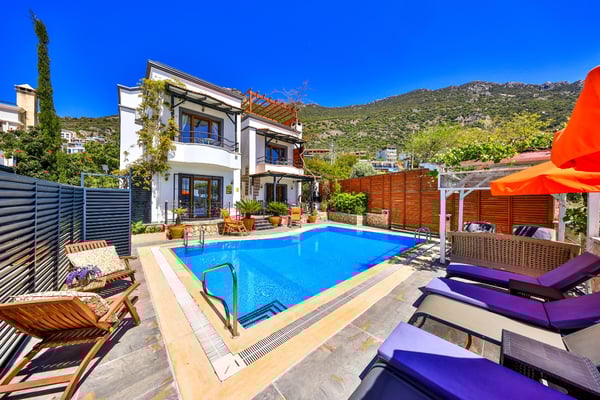 Villa Diego, Kalkan Bölgesinde, 4 Odalı, Deniz Manzaralı Villa 1