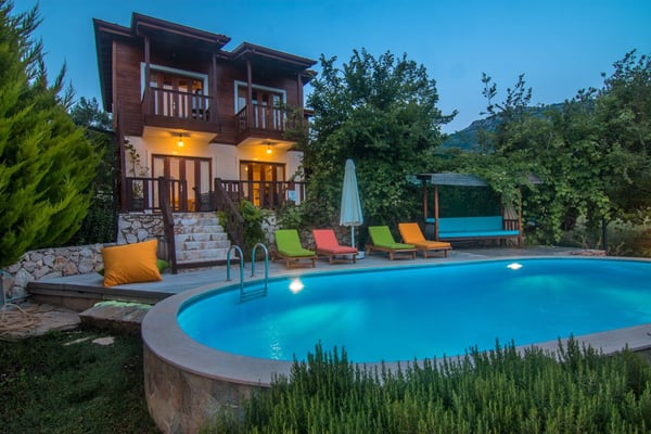 Villa Loren-1, Kalkan Bölgesinde, Dört Odalı, Deniz Manzaralı Villa 1