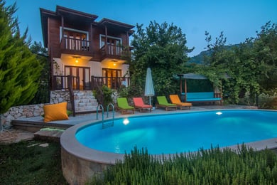 Villa Loren-1, Kalkan Bölgesinde, Dört Odalı, Deniz Manzaralı Villa 1