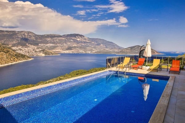 Villa Süslü, Kalkan Bölgesinde, İki Odalı, Korunaklı Havuzlu, Jakuzili Balayı Villası 1