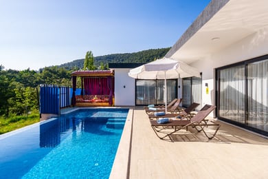 Villa Abray, Kalkan İslamlar Bölgesinde, 2 Odalı, Korunaklı Villa 1