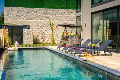 Villa Soluk-2, Kalkan Bölgesinde, İki Odalı, Dört Kişilik, Jakuzili Lüks Villa 3