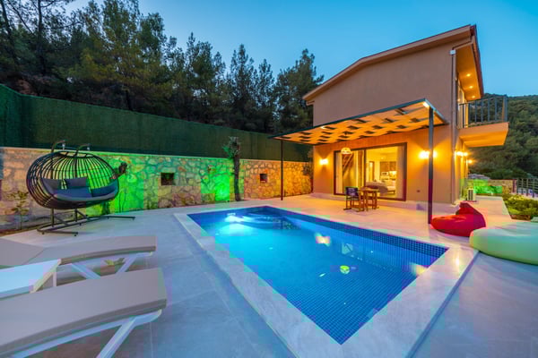 Villa Kalp-2, Korunaklı Havuzlu, Jakuzili 3