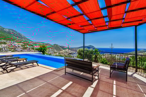 Villa Cream, Kalkan Merkezde, Deniz Manzaralı ve 6 Odalı 2