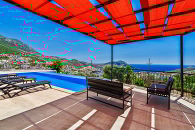 Villa Cream, Kalkan Merkezde, Deniz Manzaralı ve 6 Odalı 2